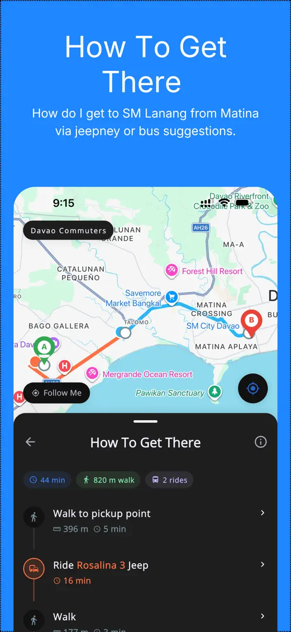Davao Commuters: Turn-by-turn, made simple.